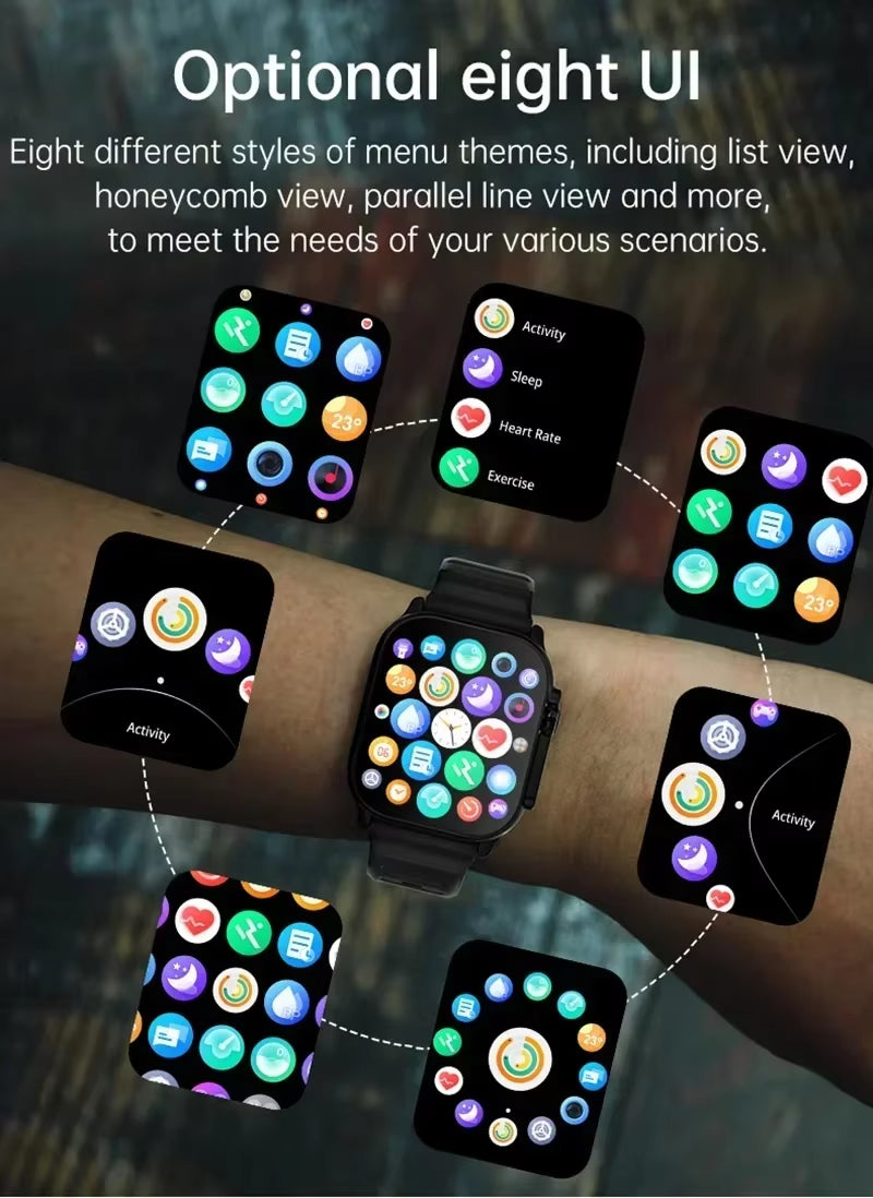 T900Ultra Bluetooth Smartwatch - Talk, Text, Heart Rate Monitor & Sports Tracker for Android & iOS - Perfect for Men & Women