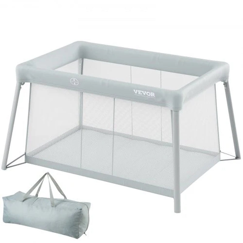 VEVOR Portable Baby Travel Crib & Playyard - Cozy Folding Playpen with Soft Mattress Pad