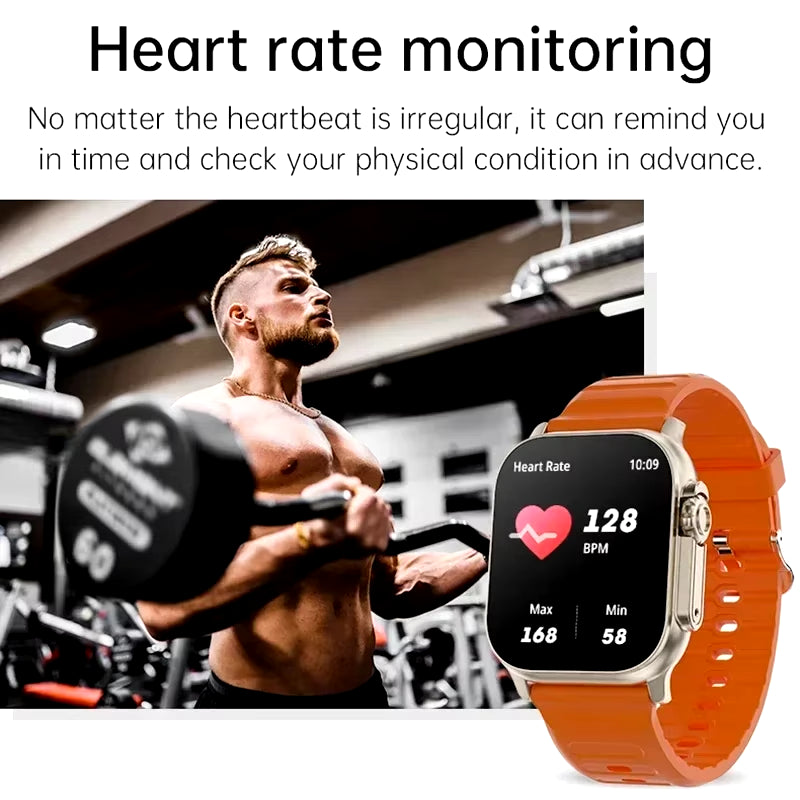 T900Ultra Bluetooth Smartwatch - Talk, Text, Heart Rate Monitor & Sports Tracker for Android & iOS - Perfect for Men & Women