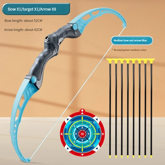 52CM Kids Archery Set - Fun Bow and Arrow Toy for Outdoor Shooting Practice with Target - Perfect Gift for Boys