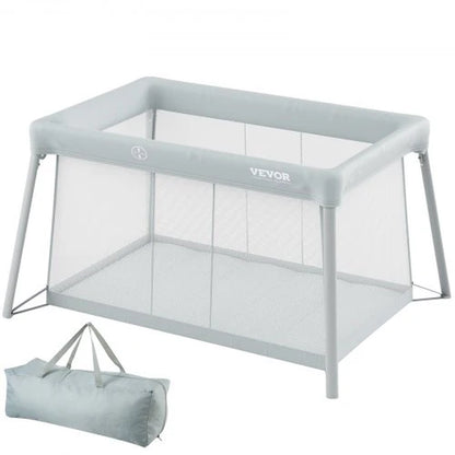 VEVOR Portable Baby Travel Crib & Playyard - Cozy Folding Playpen with Soft Mattress Pad