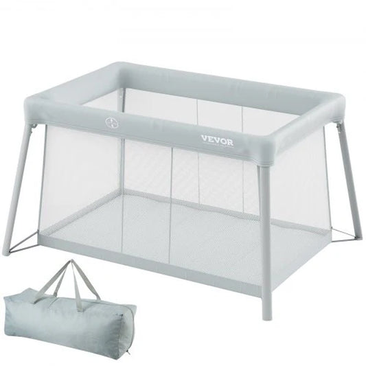 VEVOR Portable Baby Travel Crib & Playyard - Cozy Folding Playpen with Soft Mattress Pad