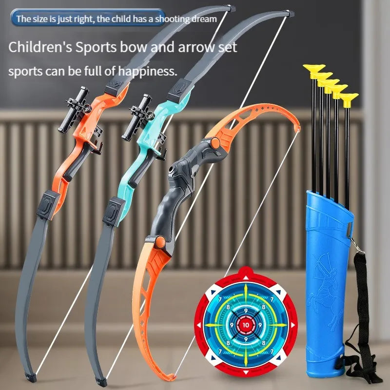 52CM Kids Archery Set - Fun Bow and Arrow Toy for Outdoor Shooting Practice with Target - Perfect Gift for Boys