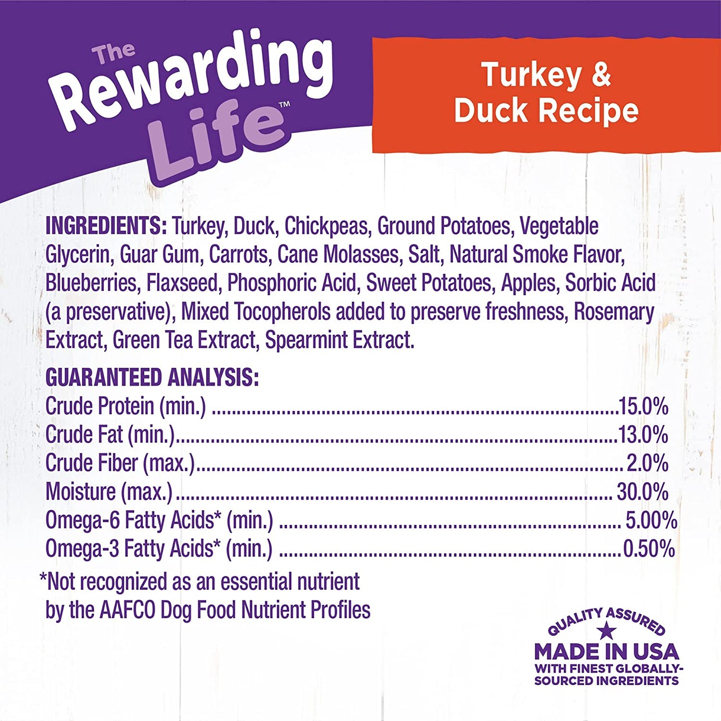 Rewarding Life Dog Treats, Natural, Training Treat, Grain Free, Soft Turkey & Duck (6 Ounce Bag)