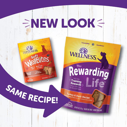 Rewarding Life Dog Treats, Natural, Training Treat, Grain Free, Soft Turkey & Duck (6 Ounce Bag)