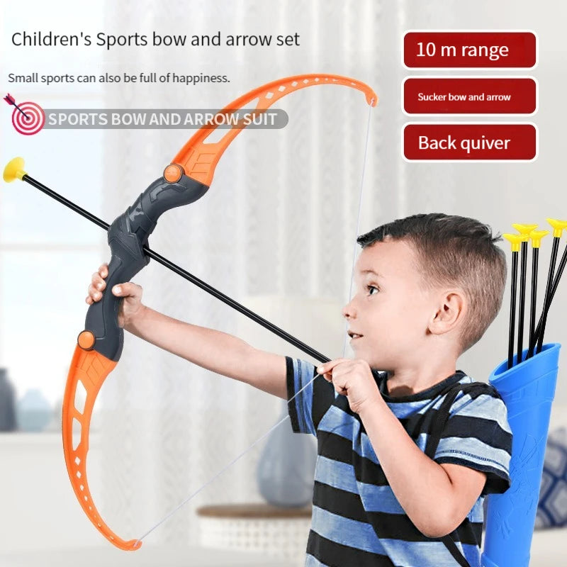 52CM Kids Archery Set - Fun Bow and Arrow Toy for Outdoor Shooting Practice with Target - Perfect Gift for Boys